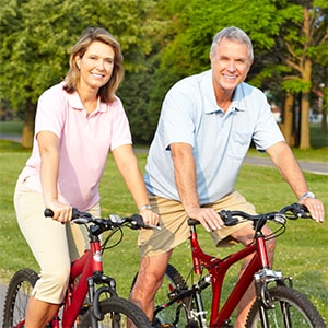Senior Couple Biking Senior Couple Biking